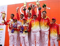 全國團體高爾夫球賽-廣東隊包攬男女團體個人金牌